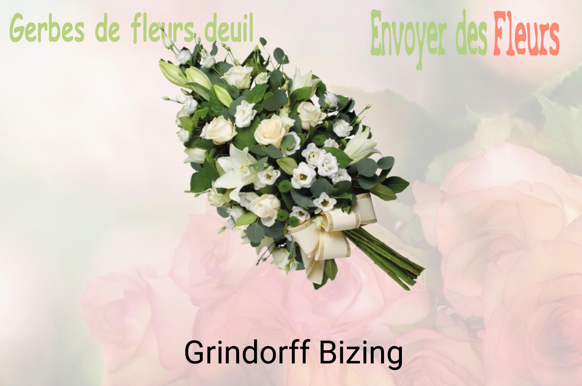 Gerbe de fleurs de deuil livrée à Grindorff-Bizing